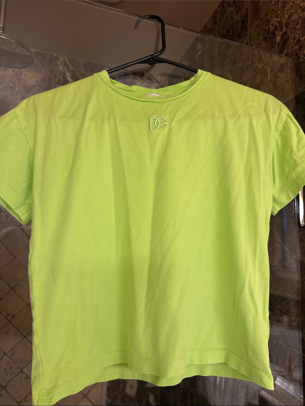 Dolce & Gabbana Neon Lime Short Sleeve Logo Tee